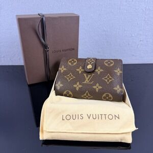 Vtg Louis Vuitton Monogram Portefeuille Viennois Wallet M61674 CA0012 (2002) Box